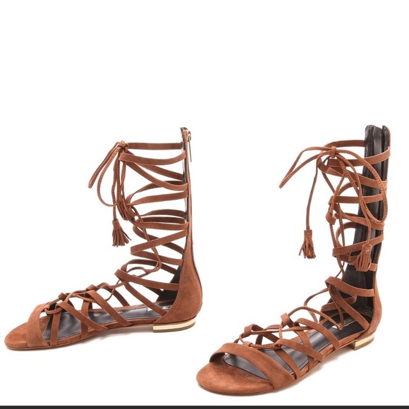 Schutz Billa Suede Gladiator Sandal, size 6 - Picture 2 of 2